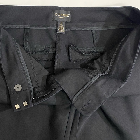 Chico’s SO SLIMMING Straight Leg Pants 0 Womens Size 4 XS Short Classic Trousers - Picture 8 of 12